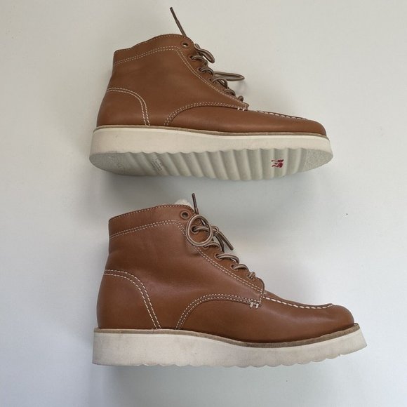 Vince Women's Finley 2 Ankle Boot Size US Women's 6 Brown Leather Lamb Sheerling - Picture 7 of 10